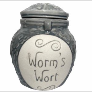 Worms wort trinket jar from The Nightmare Before Christmas. 4” x 3”.